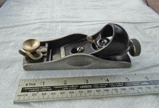 Vintage Stanley Uk No:60 1/2 Low Angle Adjustable Mouth Block Plane Old Tool