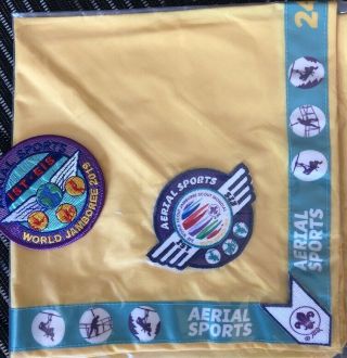2019 World Scout Jamboree Aerial Sports Ist Staff Neckerchief And Patch Zip Line