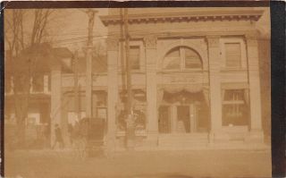 E72/ Elm Grove Wheeling West Virginia Rppc Postcard 1907 Bank Building