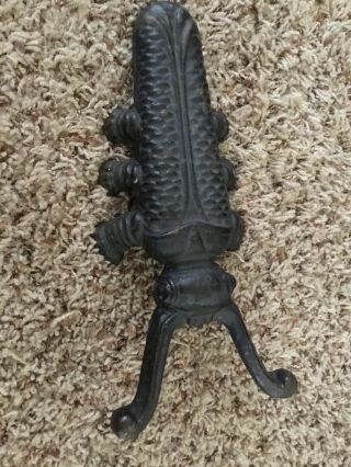 Vintage Cast Iron Longhorn Metal Beetle Bug Boot Jack Shoe Remover