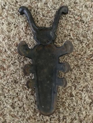 Vintage Cast Iron Longhorn Metal Beetle Bug Boot Jack Shoe Remover 2