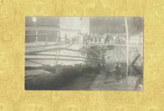 Ct Collinsville 1936 Rare Rppc Real Photo Postcard Flood Bridge Conn