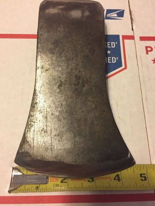 Vintage Axe Unmarked Single Bit Axe Head 4 - 1/2” Blade Sharp Timber Cutter