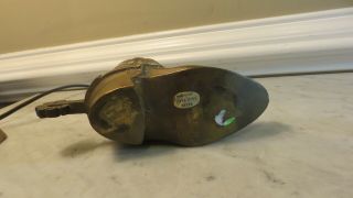Vintage Solid Brass Cowboy Boot with Spur Maxam Planter Vase etc 8.  5 