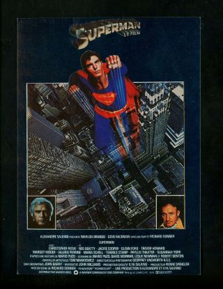 Movie / Cinema Chrome Postcard Superman Comic Marlon Brando Advertising