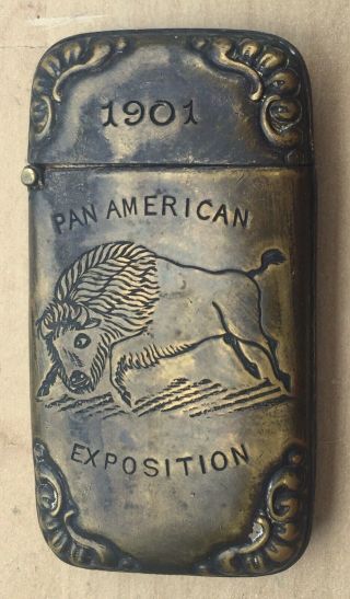 1901 Pan American Exposition - Buffalo Match Safe Us Flag Niagara Falls