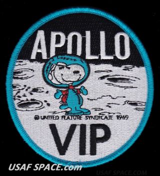 Snoopy - Apollo Vip - Nasa - 4 " Blue Border Space Patch -