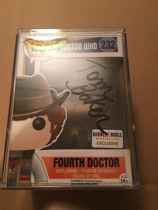 Funko Pops Dr Who Tom Baker Autographed Pop 4th Doctor Jellybean Bnn Excl.  Rare
