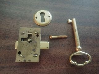Vintage Small Lock And Key Set To Be Assembled Skeleton Key