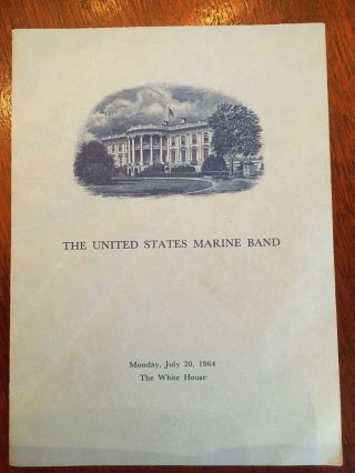 1964 Johnson White House Program United States Marine Band Lt.  Col.  Schoepper