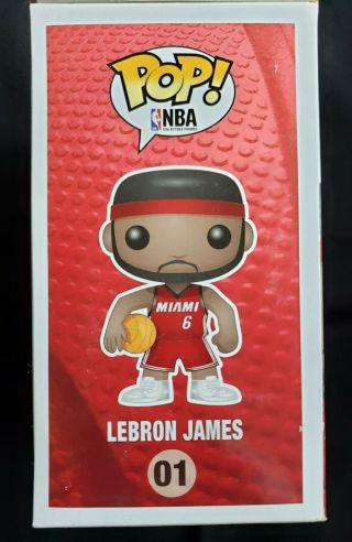 Funko Pop NBA Miami Heat Lebron James 01 Vaulted HTF Vinyl Figure 2