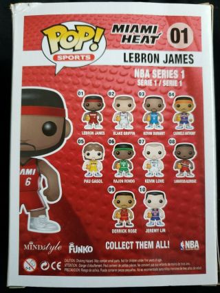 Funko Pop NBA Miami Heat Lebron James 01 Vaulted HTF Vinyl Figure 6