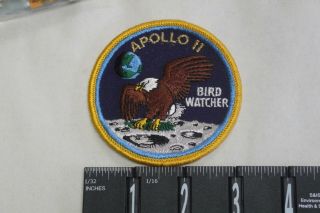 3 Inch Apollo 11 Bird Watcher Patch Cloth Back.