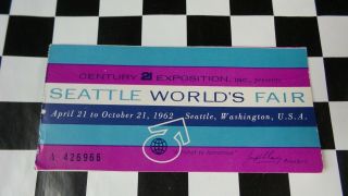 Very Rare Admission Ticket Seattle World 