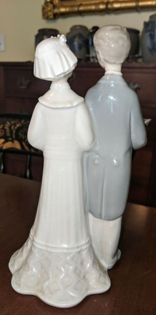 Lladro Bride & Groom Spanish Porcelain Figure Wedding Cake Topper 8