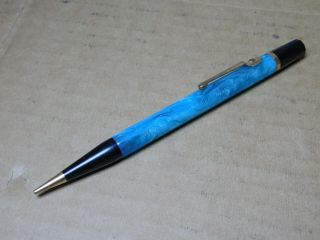 Vintage Autopoint Advertising Mechanical Pencil Blue Swirl Stadler Photographing