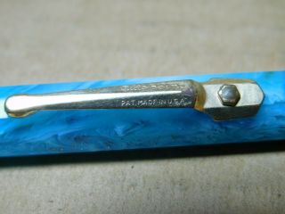 Vintage Autopoint advertising mechanical pencil blue swirl Stadler Photographing 3