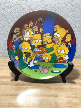 1992 The Simpsons “three - Eyed Fish” Limited Edition Collector Plate