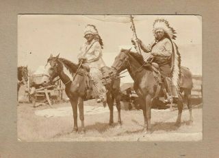 Circa 1905 Photo Of Native American Chiefs On Horseback