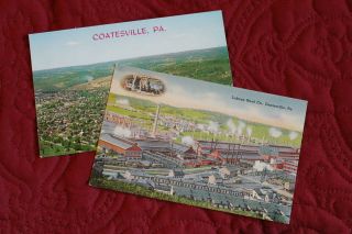 U.  S.  Coatesville Pa.  1950s And 1960s Post Cards Lukens Steel Co And City