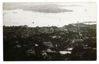 Hong Kong Photo Postcard Central Panoramic View From Mid - Levels 1930s