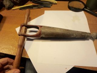 Vintage Bung Hole Taper Auger For Barrel/keg - Wood Handle