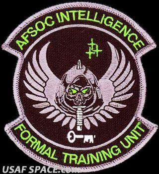 Air Force Special Operations Command Intelligence Formal Training Usaf Vel Patch