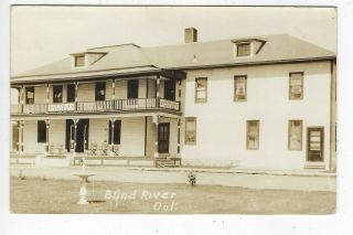Blind River Ontario Canada 1940 Rppc American Hotel Real Photo Postcard