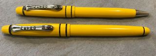 Vintage Retro 51 Mrp & Mbp - 710 Banana Yellow Rb & Bp Pen Set Estate