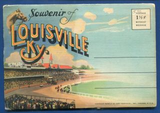 Louisville Kentucky Ky 4th Avenue Multi Hospitals Churches Postcard Folder