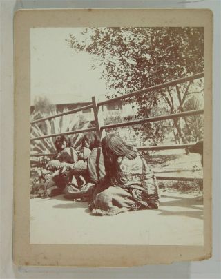 1891 Native American Yuma Indian Arizona Cabinet Card Photo On Kodak Mount 5