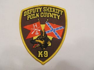 Arkansas Polk Co Sheriff K - 9 Unit Patch Reb Flag