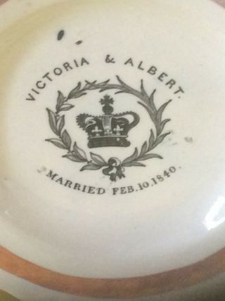 Queen Victoria & Prince Albert 1840 Wedding Nursery Plate 2
