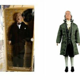 12 " Toy Talking Pm Sir Winston Churchill & Ben Franklin Doll Figure