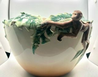 Franz Monkey Design Sculpture Porcelain Flower Bowl/vase (retired) Fz 00105