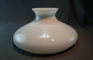 Large 12 " Vintage White Milk Glass Hurricane Lamp Shade Smooth Rounded Tall Look