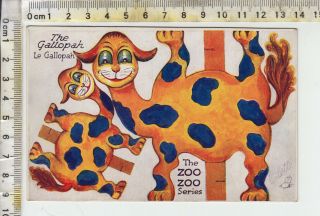 Tuck “oilette” No.  3397 " Zoo - Zoo Series " - " The Gallopah Le Gallopah " Cut Out
