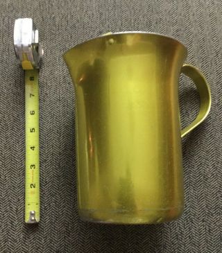 Vintage Aluminum Water Pitcher 1950’s With Ice Guard