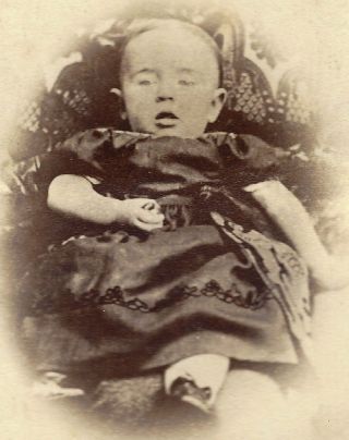 Orig CDV Photo Baby Pocket Watch Possible Post Mortem Photograph Child Death 2