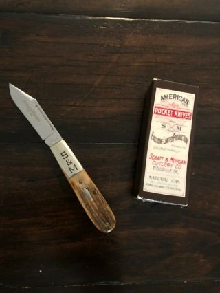Schatt & Morgan Awesome Sambar Stag Barlow Queen Pocket Knife