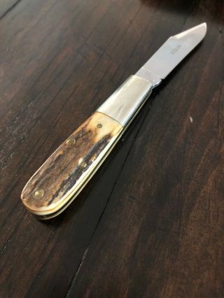 SCHATT & MORGAN AWESOME Sambar Stag BARLOW Queen Pocket Knife 5