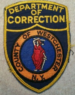 Ny Vintage Westchester County York Correction Patch