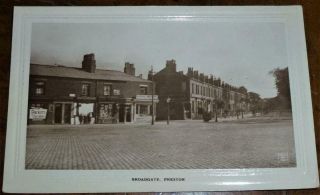 Real Photo Postcard 1915 Broadgate Shops Preston See Both Images