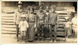 Katanga Family Picture With Koteka Real Photo Africa 01.  75