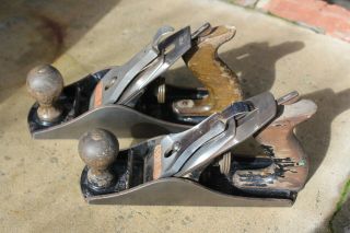 2 X Stanley Bailey Hand Planes.  No.  4 & 4&1/2.  Made In England