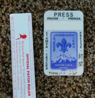 1967 World Scout Jamobree Press Pass Badge