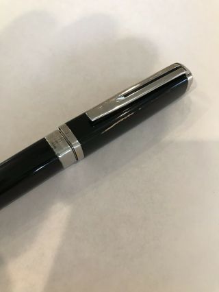 Waterman Black Silver Exception Fountain Pen.  Needs Some Refurbishing