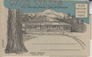 1908 - Small View Booklet - Mt Tamalpais - Muir Woods - Mill Valley - Marin Co