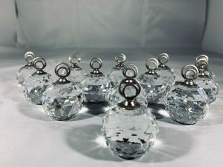 13 Swarovski Silver And Crystal Small Place Card Holders W Boxes 7403 Nr 030
