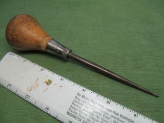 Vintage Crescent Tool Co.  No.  73 Scratch Awl - 6.  5 " Long - Wood Handle - Tip